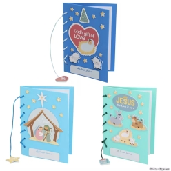 Nativity Simple Blessings Prayer Journal Craft Kits-6Pk
