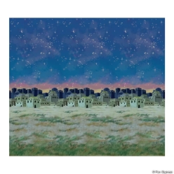 Christmas Nativity City Skyline Backdrop