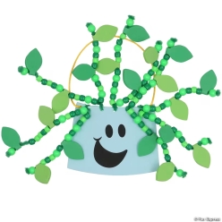 Smiling Potted Plant Craft Kits-6Pk