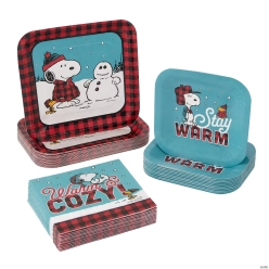 Snoopy Warm & Cozy Tableware Set for 24 Guests