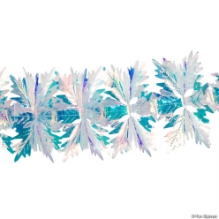 Iridescent Foil Snowflake 5 Ft. Garland Decoration