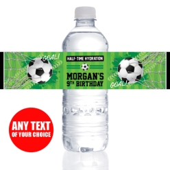 Soccer PERSONALIZED VINYL Bottle Labels - 10 PK