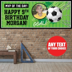 Soccer PERSONALIZED PHOTO Giant Vinyl Keepsake Banner