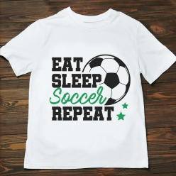 Soccer Eat Sleep Repeat T-shirt- Choose Size