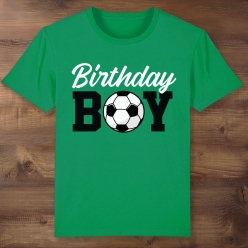 Soccer Birthday Boy Green T-shirt- Choose Size