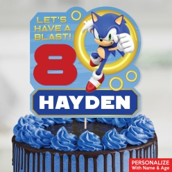 Sonic PERSONALIZED Cake Pick Topper