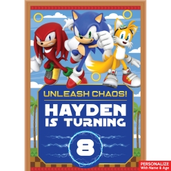 Sonic PERSONALIZED Giant Vinyl Keepsake Door Sign