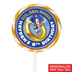 Sonic PERSONALIZED Lollipops - 12 Pk