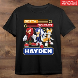55% OFF: Sonic Group Personalized Name Black T-shirt