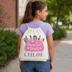 Pampered Pouch Personalized Drawstring Backpack