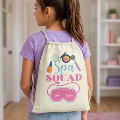 Cute Spa Squad Drawstring Backpack