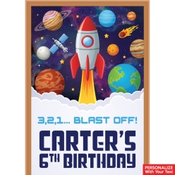 Space PERSONALIZED Giant Vinyl Keepsake Door Sign