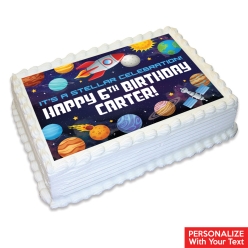 Space Personalized Edible Icing
