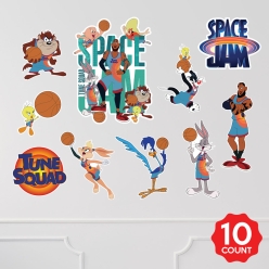 Space Jam Vinyl Wall/Window Decals 10pk