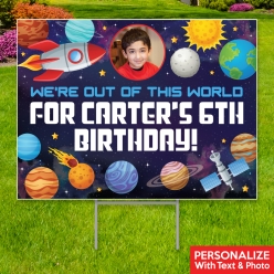 Space Photo All Weather PERSONALIZED Yard Sign
