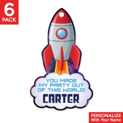 Space PERSONALIZED Thank You Tags - 6 Pk