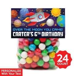 Space Personalized Treat Bags & Tags - 24pk