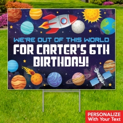 Space PERSONALIZED Large Yard Sign