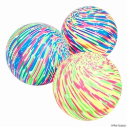 Inflatable Neon Speckled Vinyl Beach Balls-12Pk