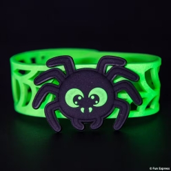 Glow-in-the-Dark Halloween SPider Web Bracelets-10Pk