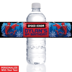 Spiderman PERSONALIZED VINYL Bottle Labels - 10 PK