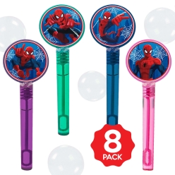 Spiderman Bubble Bottles w/Wands - 8 PACK