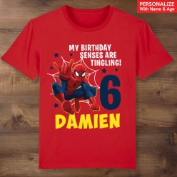 Spiderman Personalized Red T-shirt