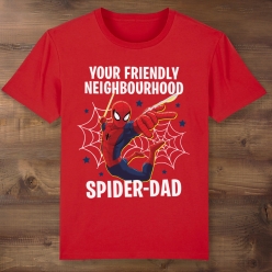 Spiderman Friendly Neighbourhood Dad Red T-shirt
