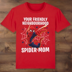 Spiderman Friendly Neighbourhood Mom Red T-shirt