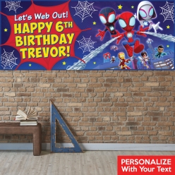 Spidey & Friends PERSONALIZED Giant Vinyl Keepsake Banner