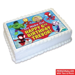 Spidey & Friends Photo Personalized Edible Icing