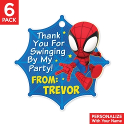 Spidey & Friends PERSONALIZED Thank You Tags - 6pk