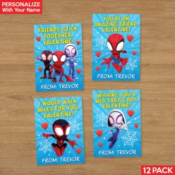 Spidey and Friends PERSONALIZED Valentine Cards 12 PK