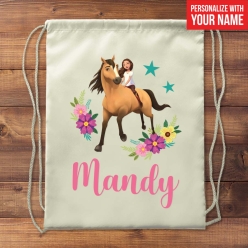 60% OFF: Spirit & Lucky Personalized Drawstring Backpack