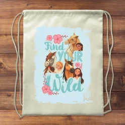60% OFF: Spirit Find Your Wild Personalized Drawstring Backpack