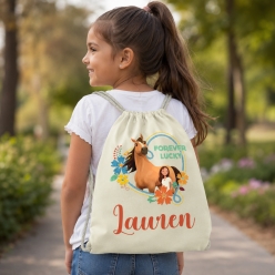 Spirit Forever Lucky Personalized Drawstring Backpack