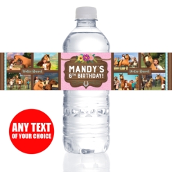 Spirit Riding Free PERSONALIZED VINYL Bottle Labels - 10 PK