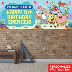SpongeBob SquarePants PERSONALIZED Giant Vinyl Keepsake Banner