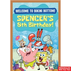 SpongeBob SquarePants PERSONALIZED Giant Vinyl Door Sign