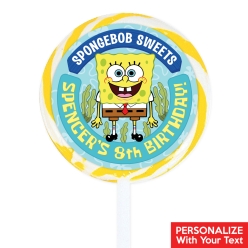 SpongeBob SquarePants PERSONALIZED Lollipops - 12 Pk