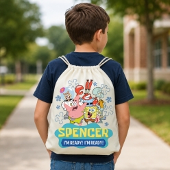 SpongeBob SquarePants Personalized Drawstring Backpack