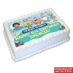 SpongeBob SquarePants Photo Personalized Edible Icing