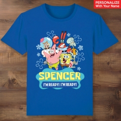 SpongeBob SquarePants Personalized Name Blue T-shirt