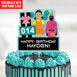 Squid Game PERSONALIZED Cake Pick Topper