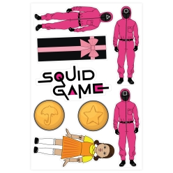 Squid Game Sheet of Vinyl Stickers
