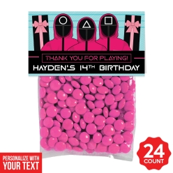 Squid Game Personalized Treat Bags & Tags 24PK