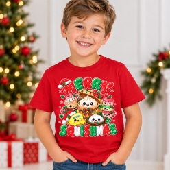 Merry Squishmas Christmas Red T-Shirt