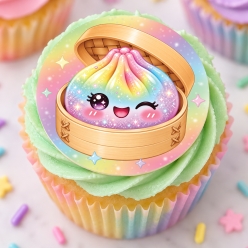 Dumpling Squishy Cupcake Icing Toppers 12pk