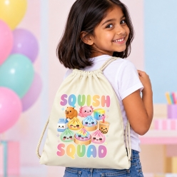 Squish Squad Drawstring Backpack