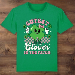 St Patrick's Day Cutest Clover Girl Green T-shirt